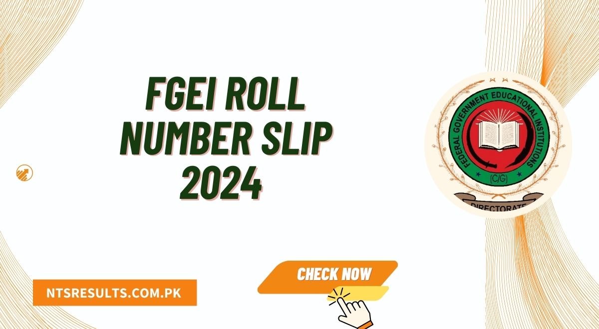 FGEI Roll No Slip 2024 Download By CNIC & Test Date